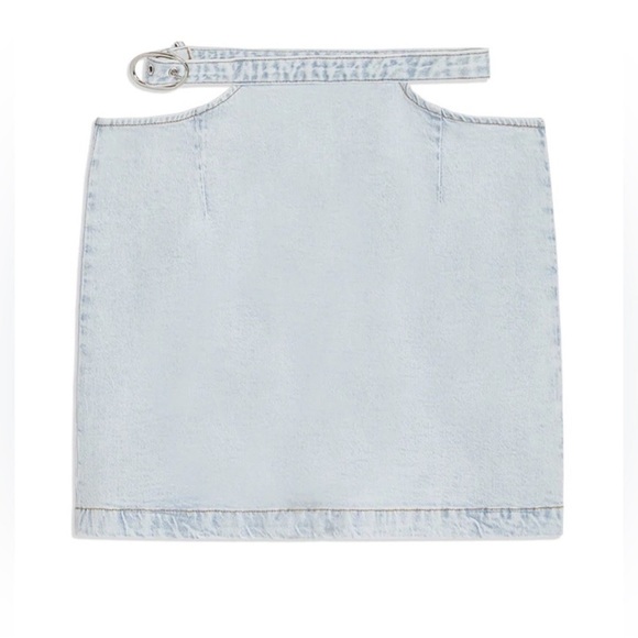 🐞NWT WeWoreWhat Denim Cut Out Skirt - Medium - Picture 3 of 6